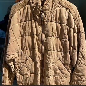 Brown dolman quilted free people jacket